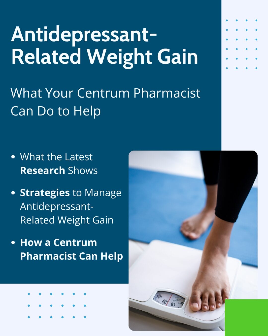Antidepressant-Related Weight Gain: What Your Centrum Pharmacist Can Do to Help