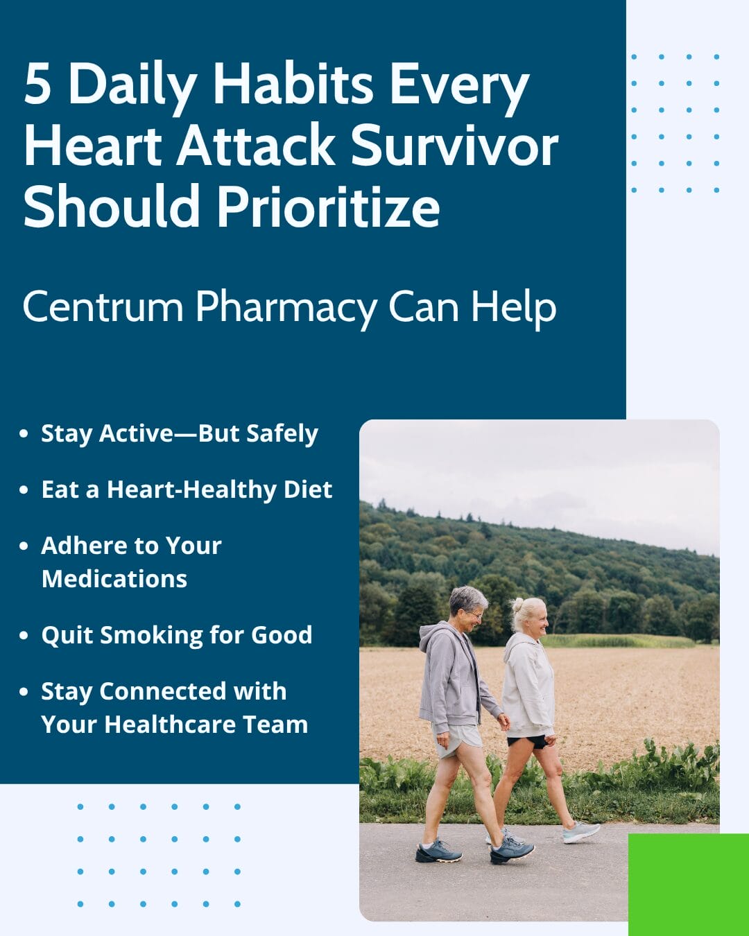 5 Daily Habits Every Heart Attack Survivor Should Prioritize – Centrum Pharmacy Can Help