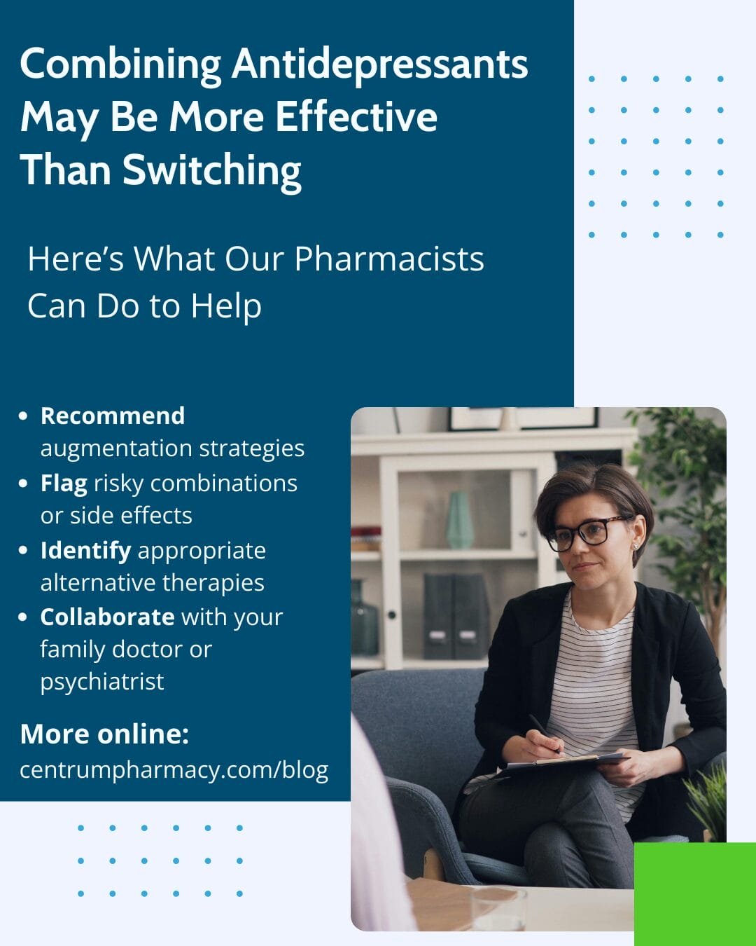Combining Antidepressants May Be More Effective Than Switching—Here’s What Our Pharmacists Can Do to Help