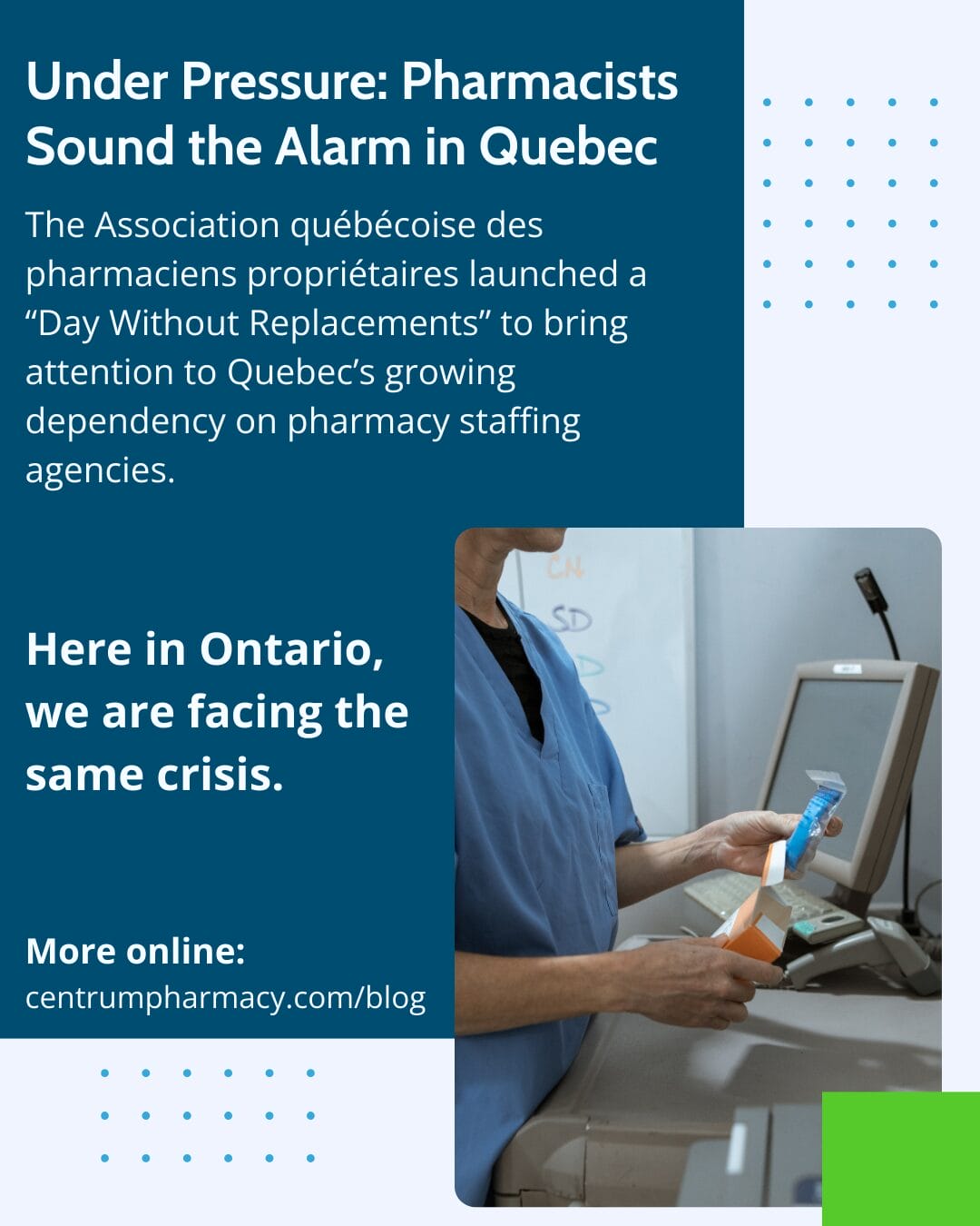 Under Pressure: Pharmacists Are Sounding the Alarm in Quebec — and Ontario Should Pay Attention Too