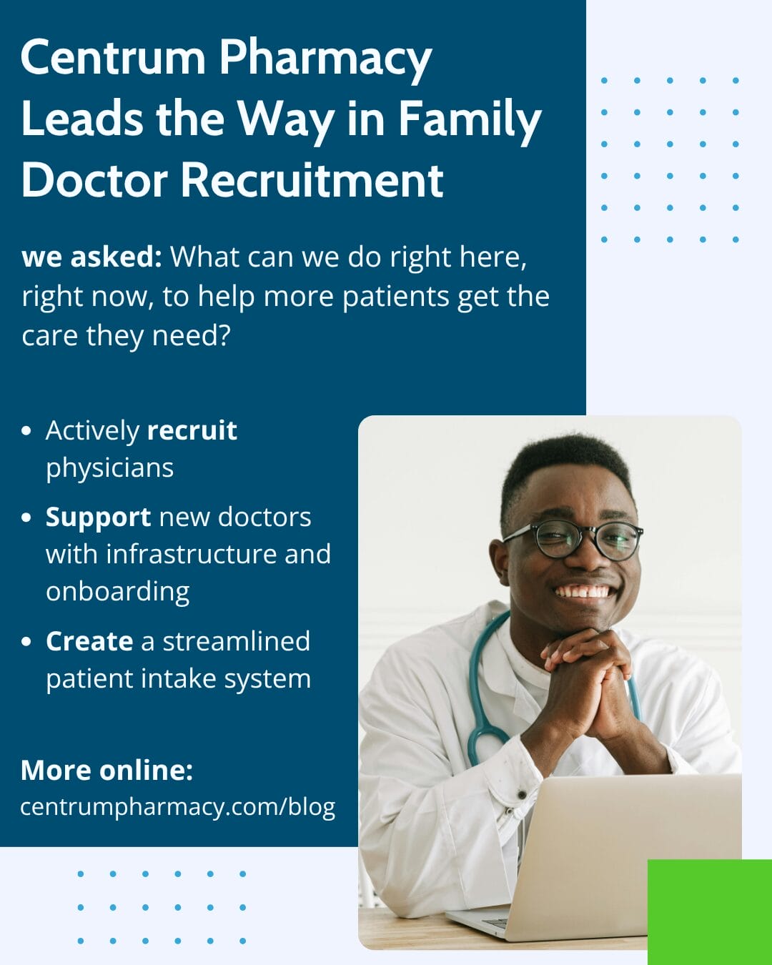 Centrum Pharmacy Leads the Way in Family Doctor Recruitment in Orleans