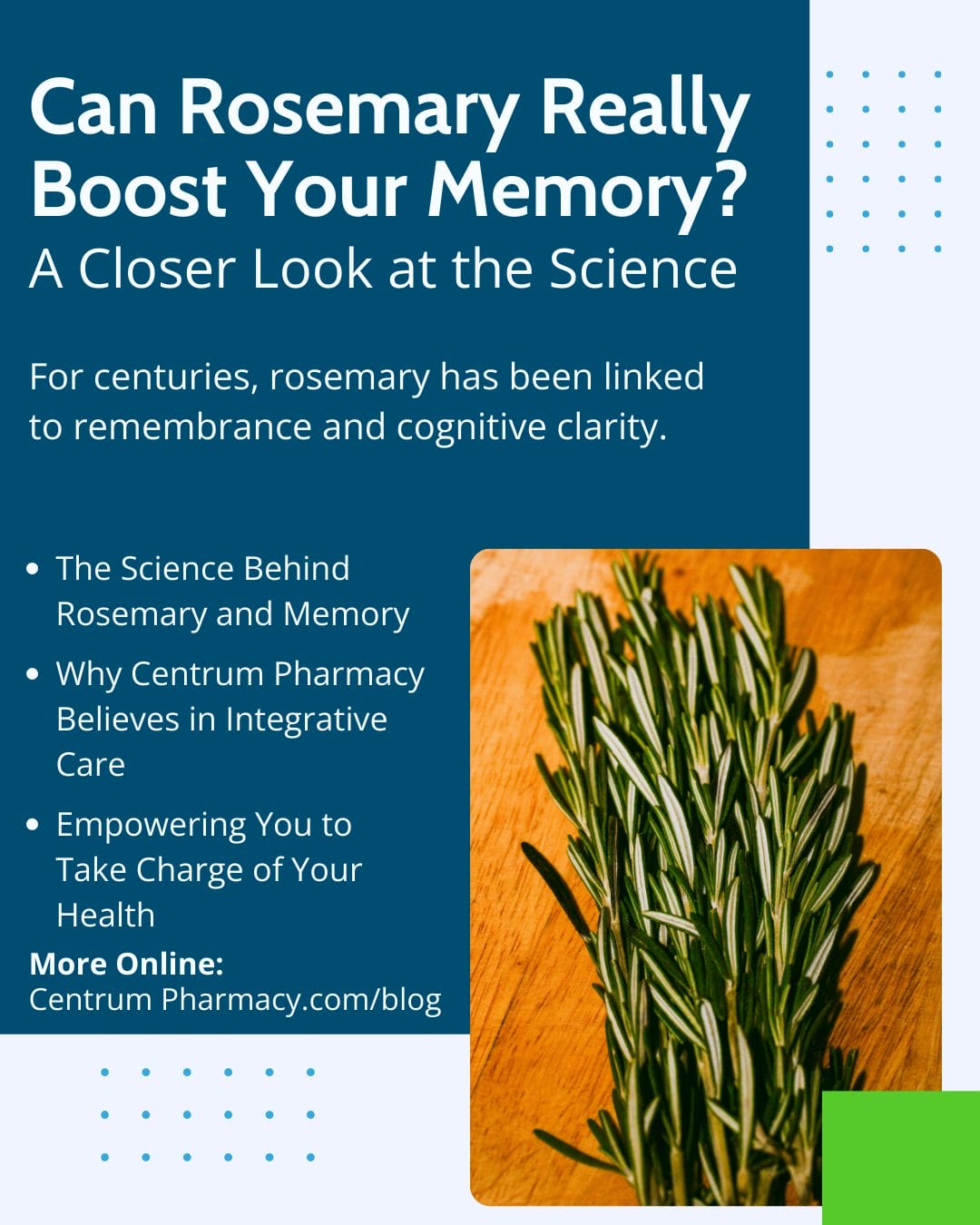 Can Rosemary Really Boost Your Memory? A Closer Look at the Science – and How Centrum Pharmacy Can Help